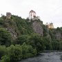 Tentokrát pohled na vranovský hrad od řeky Dyje.
