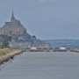 Říčka Le Couesnon a Mont Saint Michel.