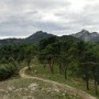 Pohled z rozhledny směrem na Monte Capanne.